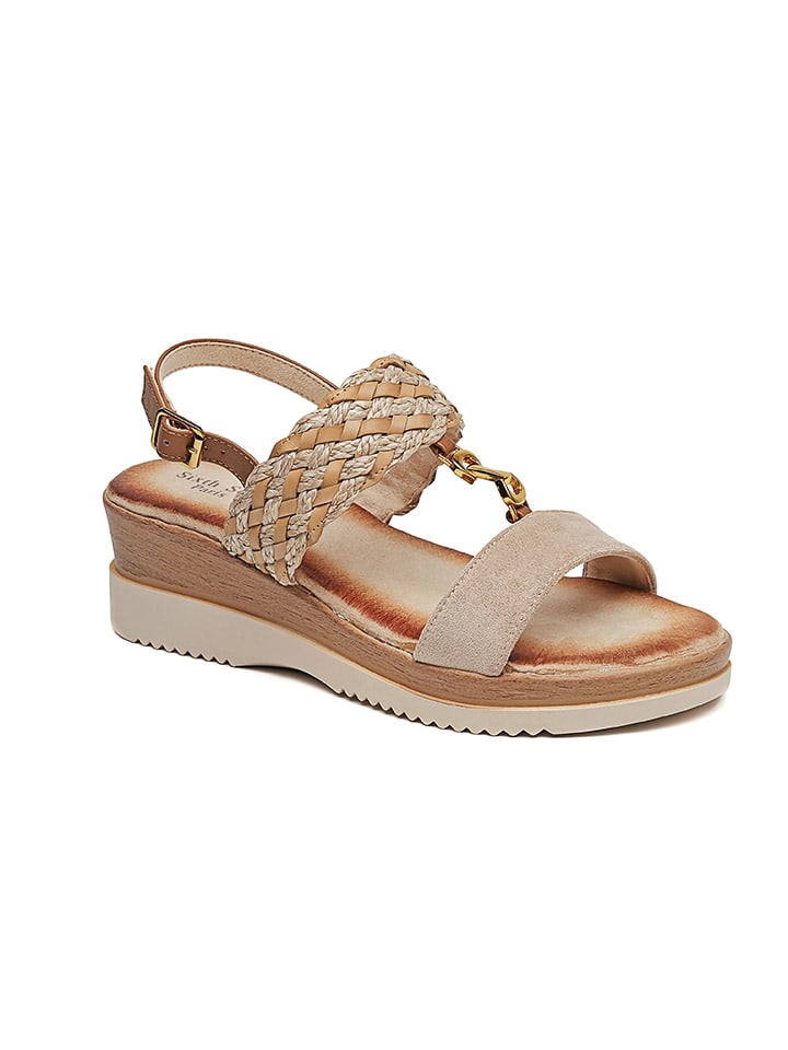 Sixth Sens Keilsandaletten in Beige günstig kaufen
