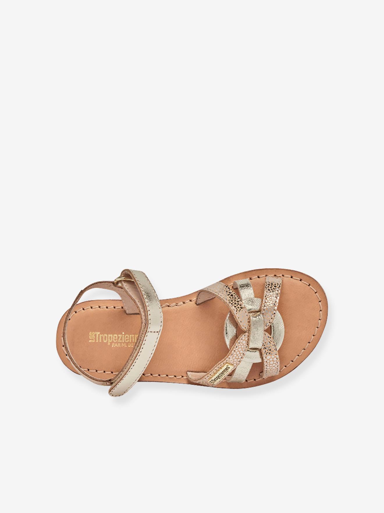 Les Tropeziennes Mädchen Klett-Sandalen Badalia LES TROPEZIENNES PAR M. BELARBI - beige golden