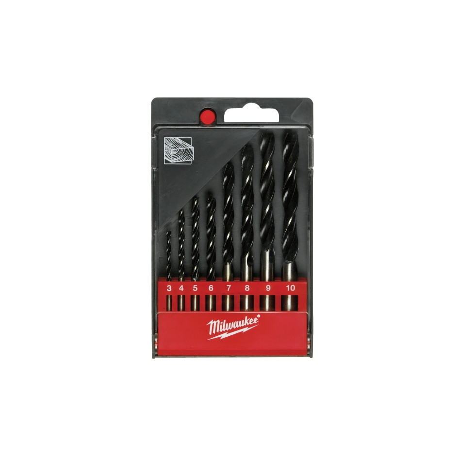 Milwaukee Zubehör 4932352466 Holzbohrer-Set im Kunststoffkoffer (8-teilig)