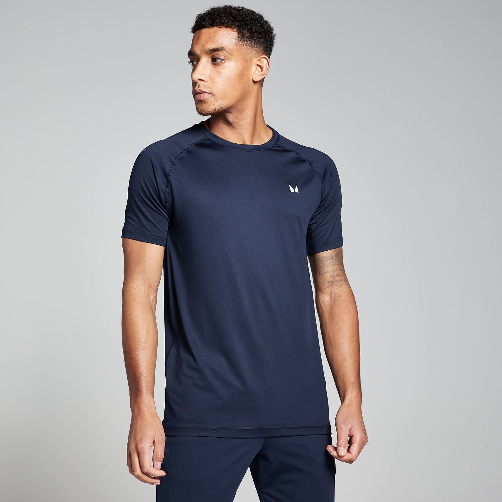 T-shirt d’entraînement à manches courtes MP pour hommes – Bleu marine