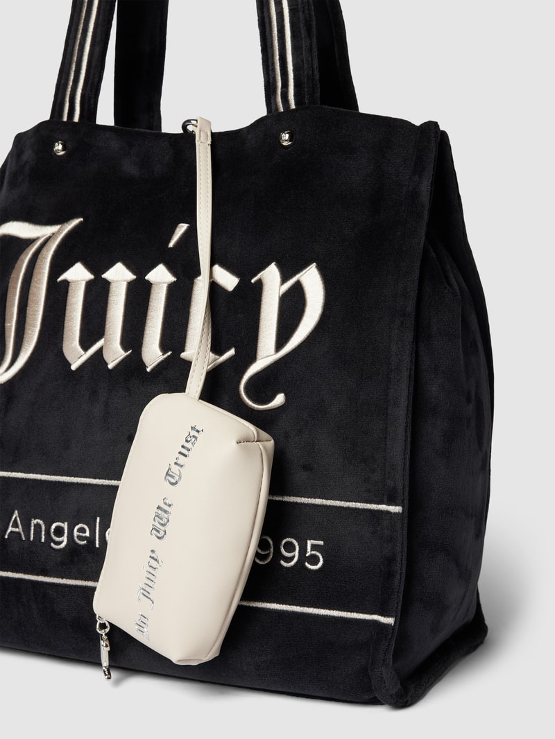 Shopper mit Label-Stitching Modell 'IRIS' in schwarz