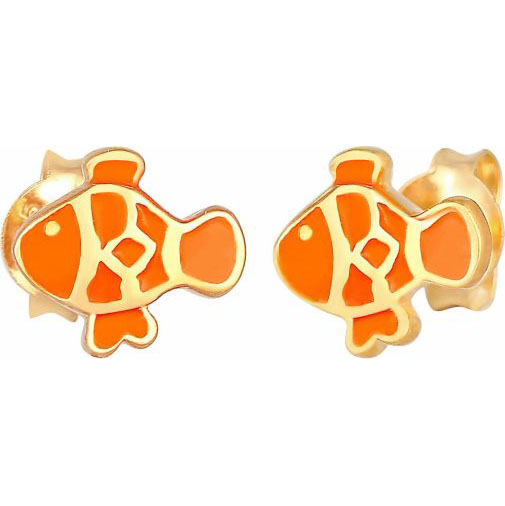 Elli Ohrringe Kinder Fisch Emaille Bunt 925 Sterling Silber