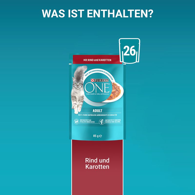 PURINA ONE Adult mit Rind & Karotten zu TOP-Preisen