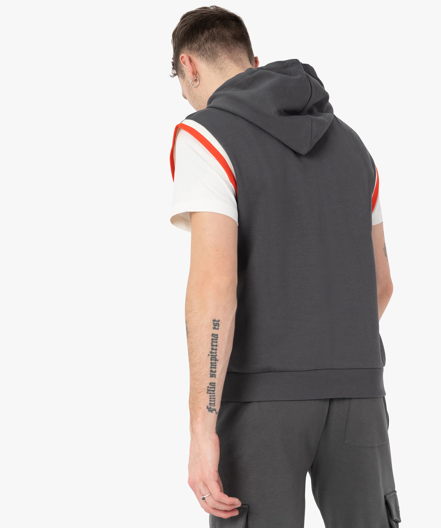 Sweat homme à capuche sans manches – Camps United gris | GEMO