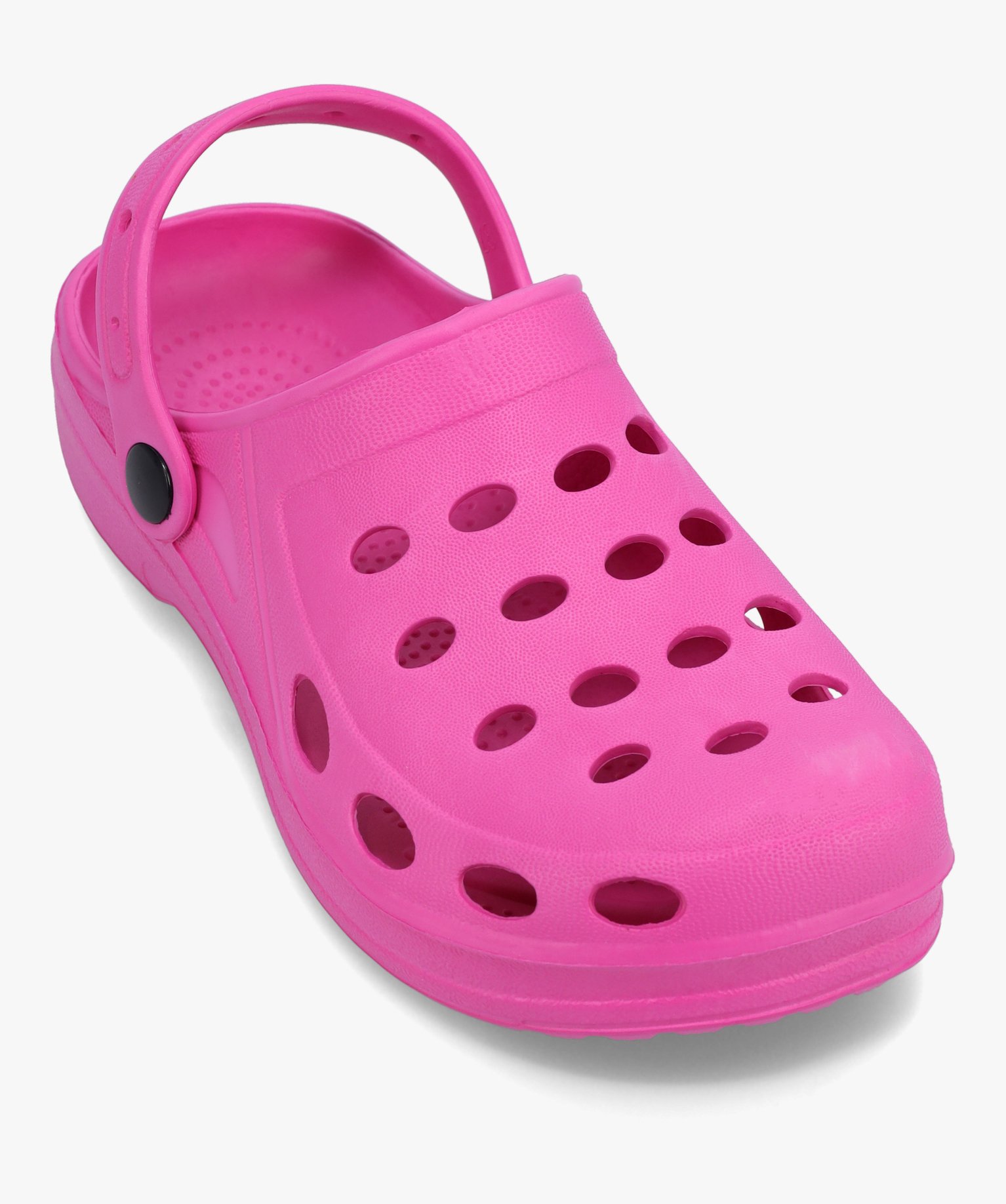 Sabots souples femme unis à perforations rose fonce | GEMO