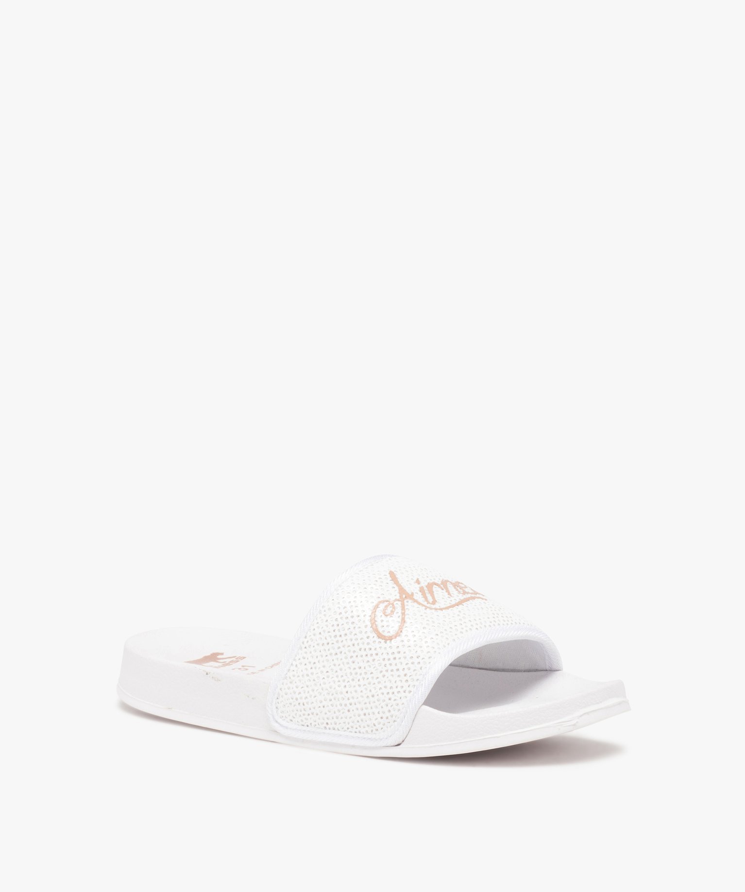 Mules de piscine fille ornées de sequins – Airness blanc | GEMO