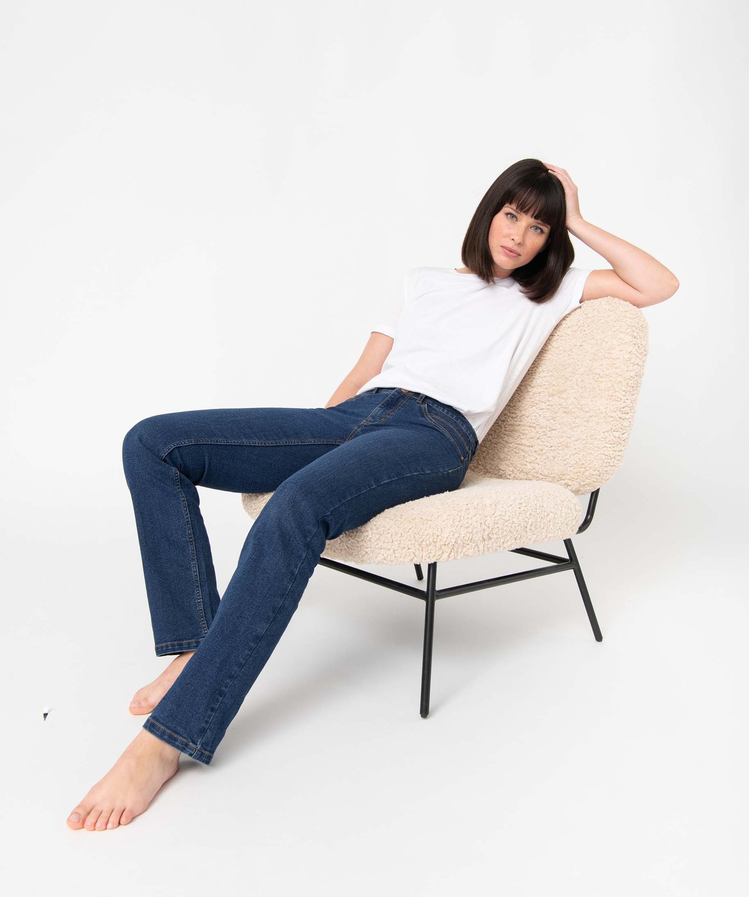 Jean femme coupe Regular brut | GEMO