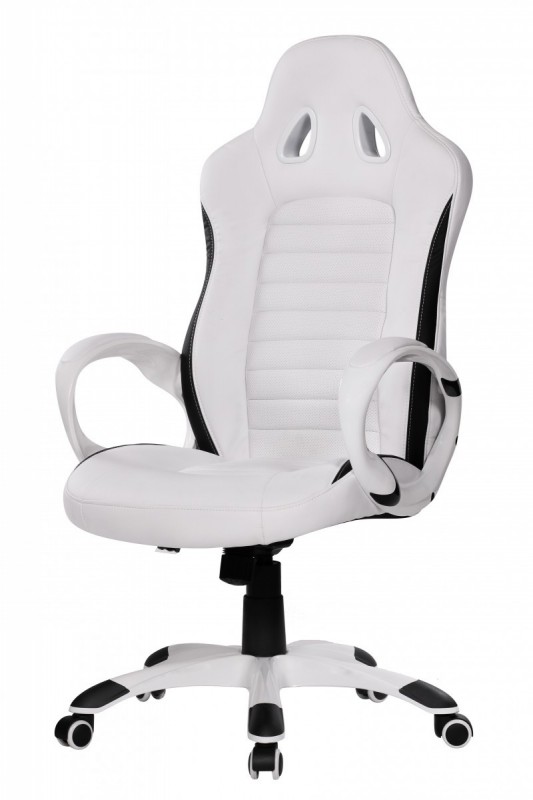 Amstyle Chefsessel Sport, Weiß