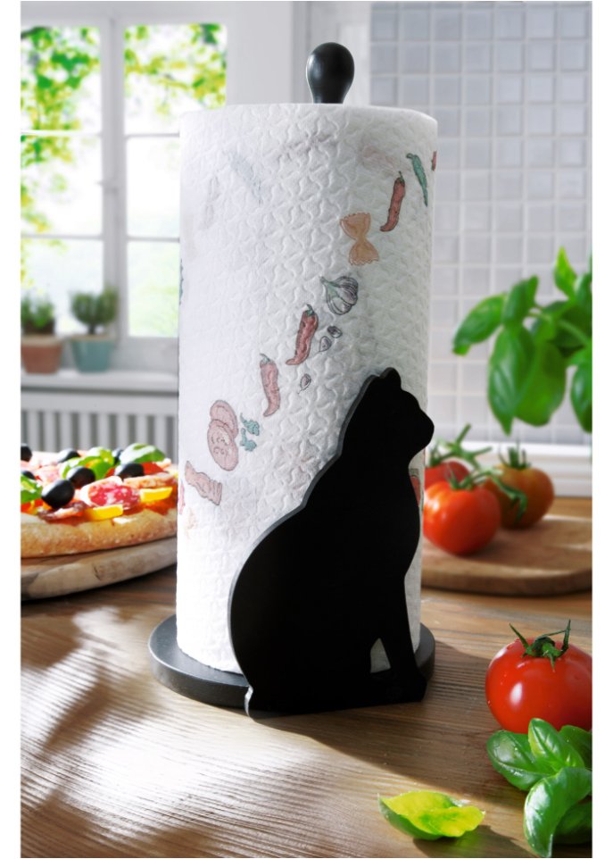 Küchenrollenhalter mit Katze