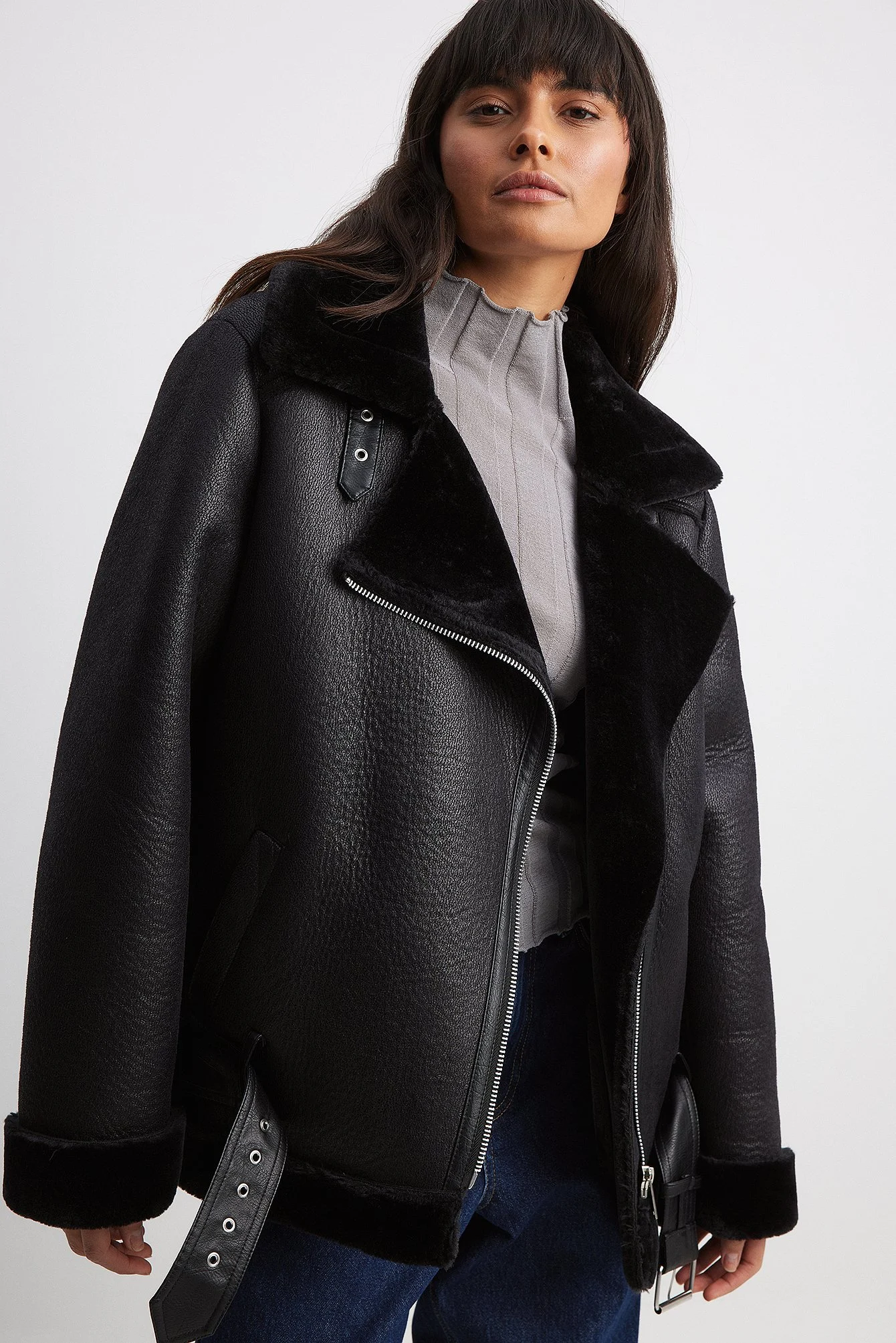 Klassische Bonded-Aviator-Jacke