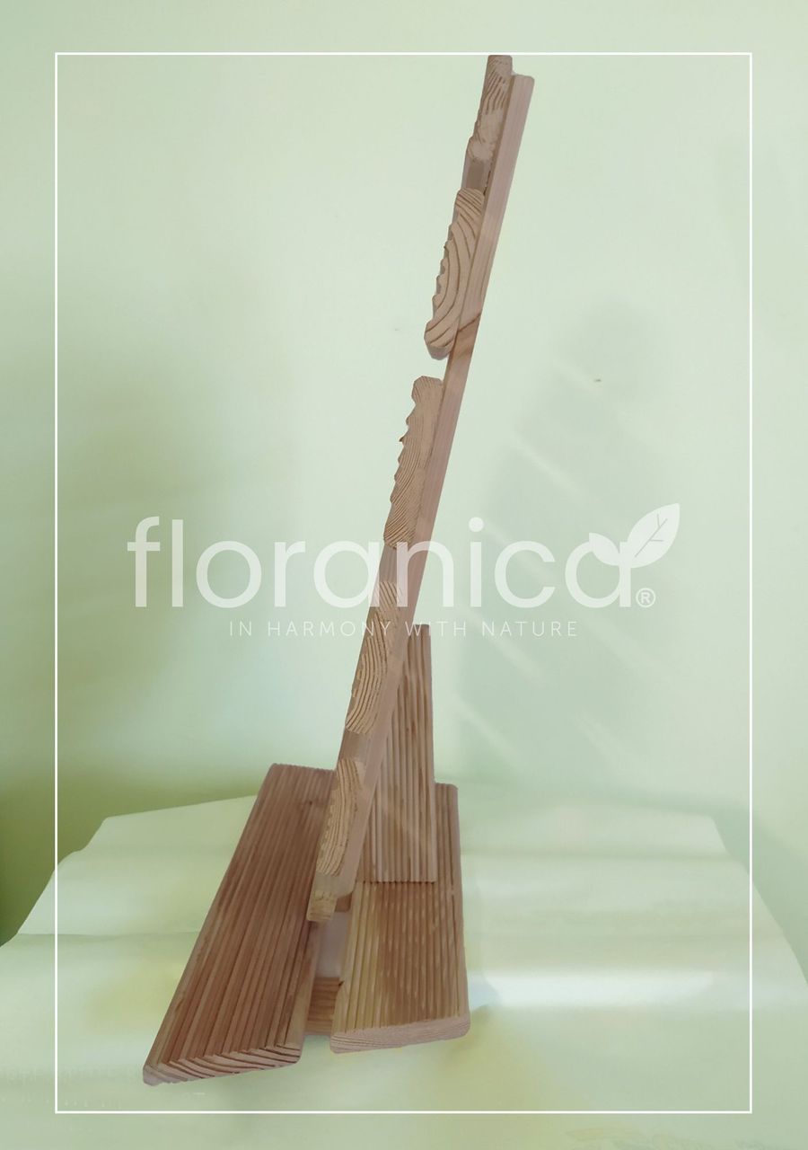 Pemicont Floranica Holz Osterei Osterdeko Lärchenholz Höhe 68cm Breite 46cm Unbehandelt Osterdekoration Modernes Design Kunsthandwerk osterdeko osterhasen tischdeko