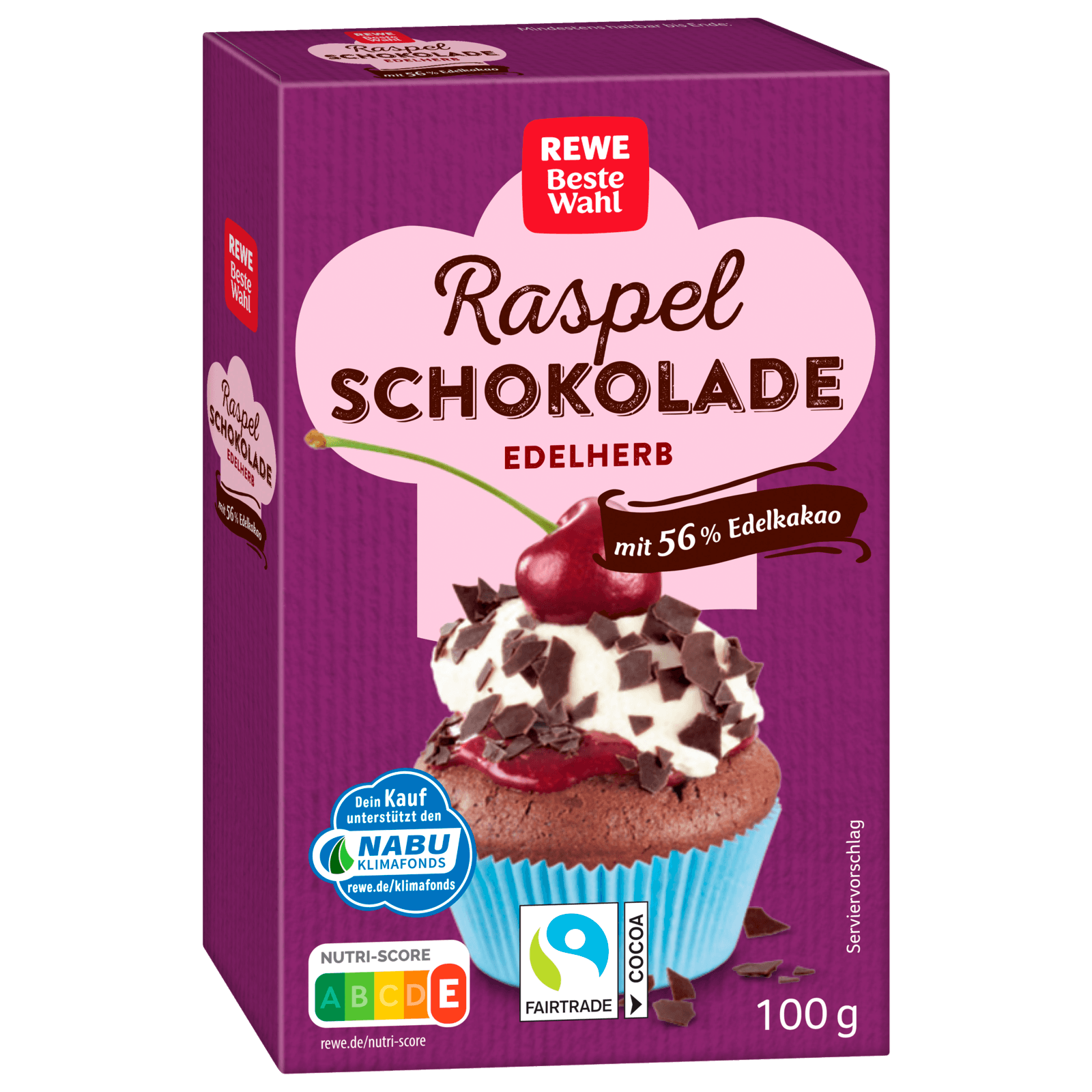 REWE Beste Wahl Raspelschokolade edelherb 100g