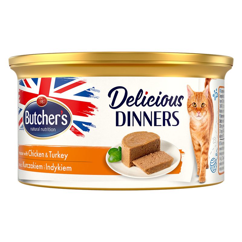 Sparpaket Butcher's Delicious Dinners Katze 48 x 85 g | bitiba %