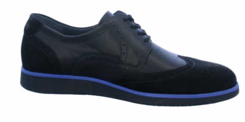WALDLÄUFER Freizeit Schnürer schwarz Helvin schwarz/blau