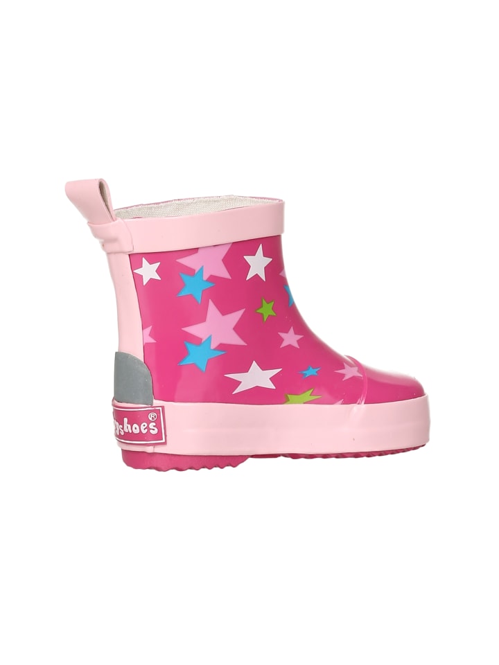 Playshoes Gummistiefel Halbschaft Sterne in Pink günstig kaufen