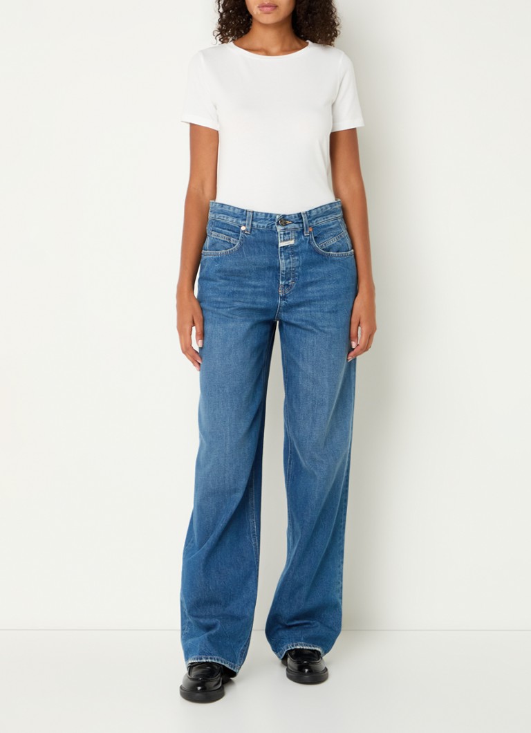 CLOSED Nikka mid waist wide leg jeans with medium wash