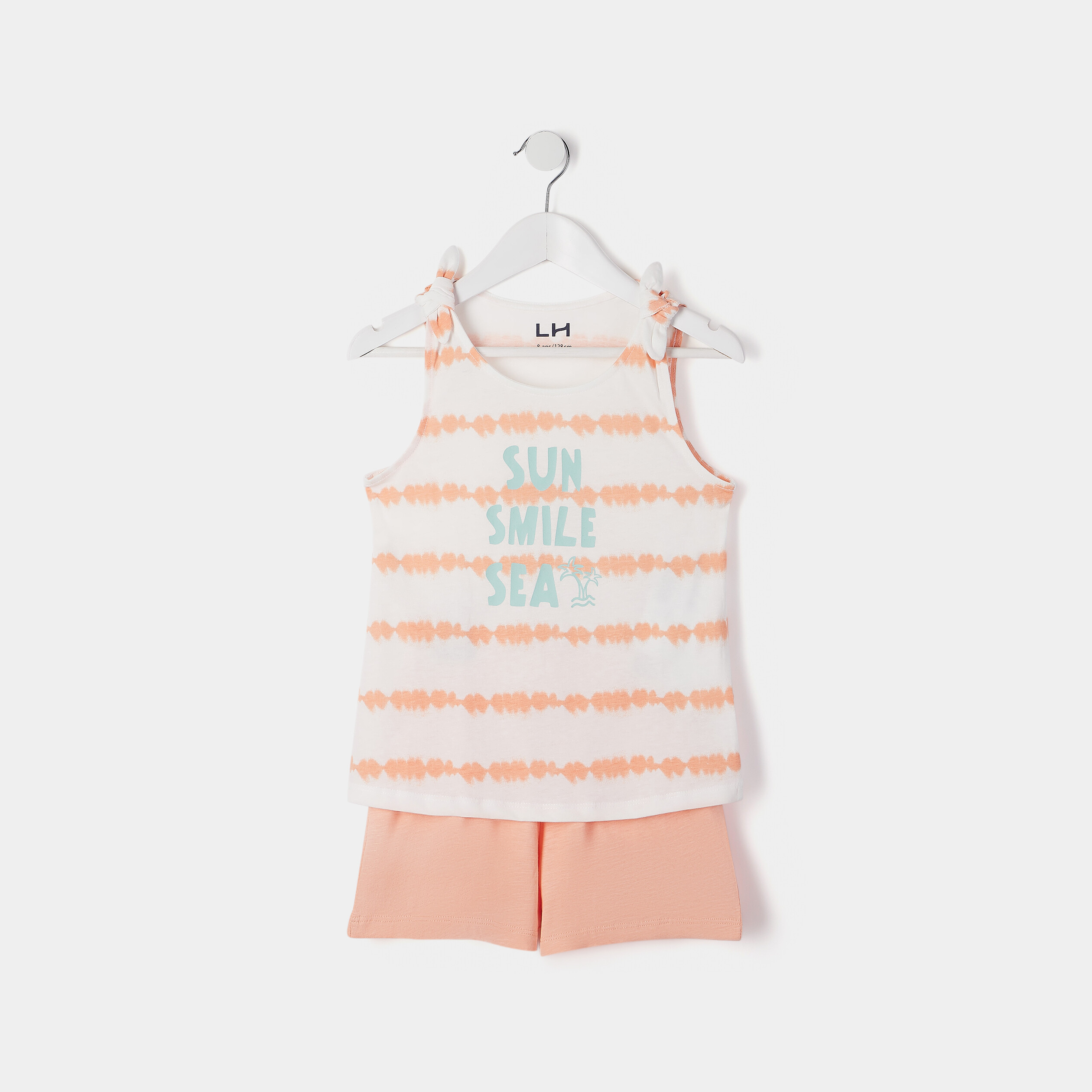 Ensemble 2 pièces orange clair fille | La Halle