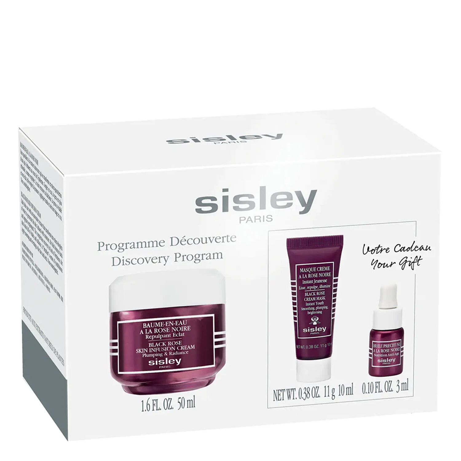 Sisley Programme Découverte à La Rose Noire Coffret Soin Visage - Baume-En-Eau À La Rose Noire 50 ml +2 Soins