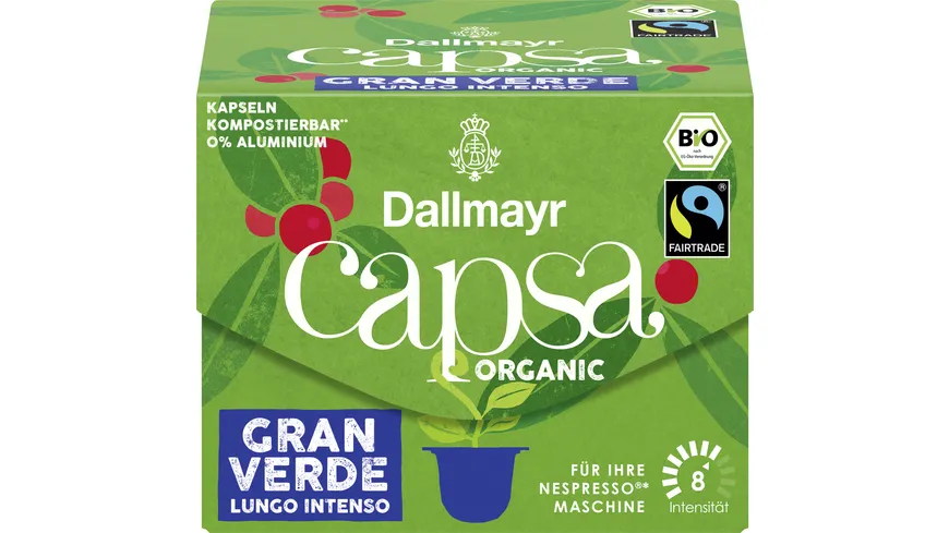 Dallmayr Capsa Kaffeekapseln Gran Verde Lungo Intenso 56 g