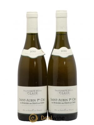 Saint-Aubin 1er Cru Les Murgers des Dents de Chien Françoise et Denis Clair (Domaine)  2010 - Lot de 2 Bouteilles