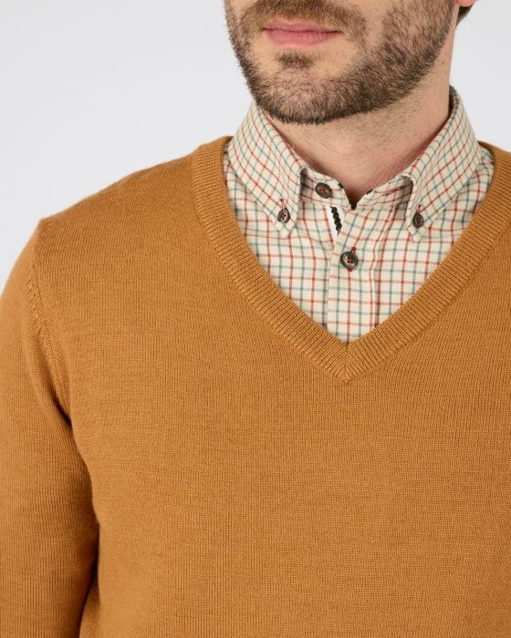 Pull col V laine et Thermolactyl
