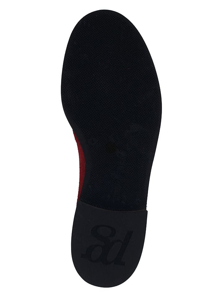 Paul Green Leder-Slipper in Rot günstig kaufen