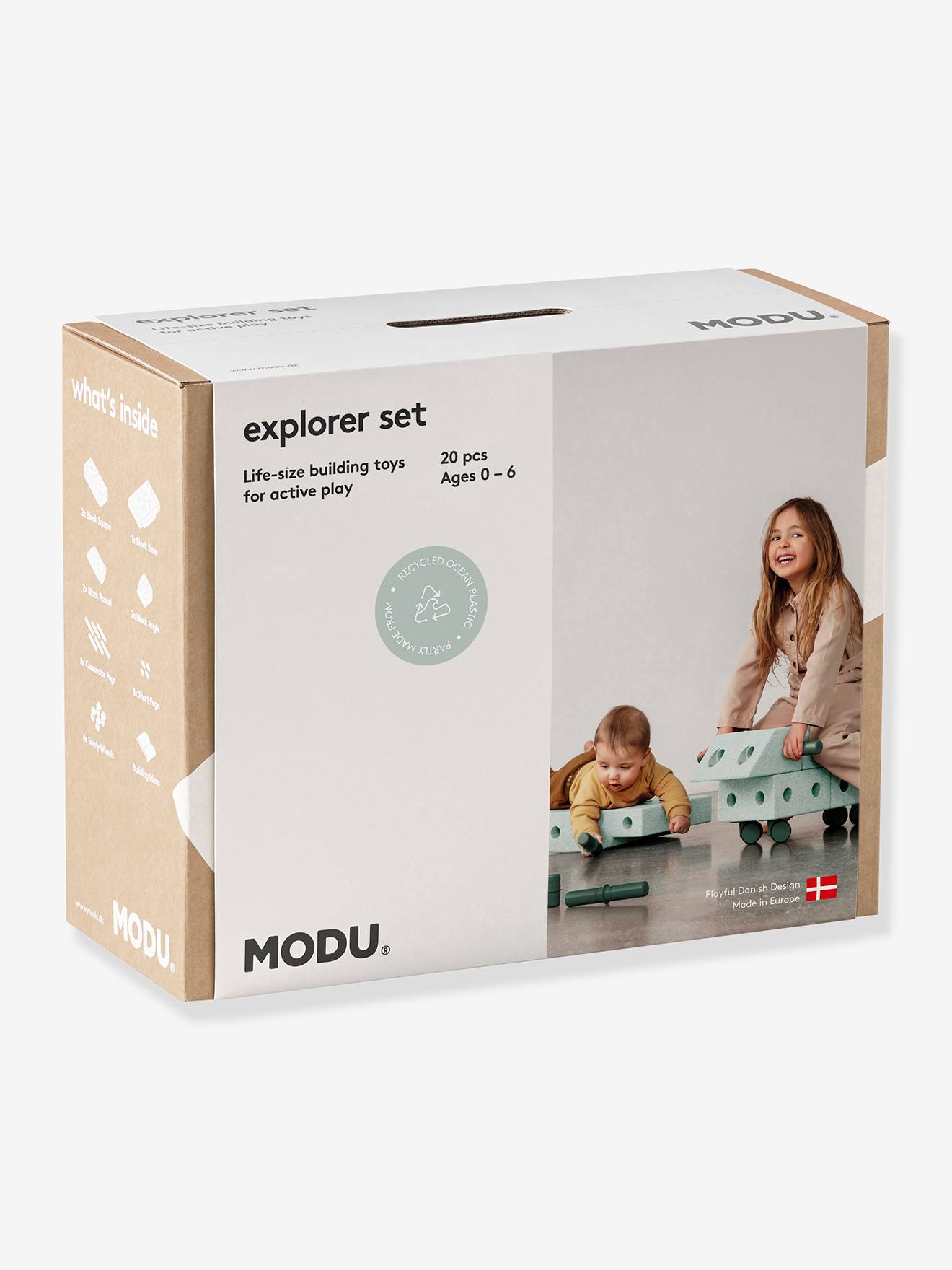 Kinder Konstruktionsspielzeug Modu Explorer MODU - grün