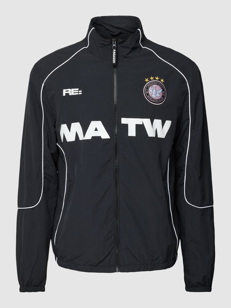 Trainingsjacke mit Statement-Print - MATW x REVIEW Drop 10 in schwarz