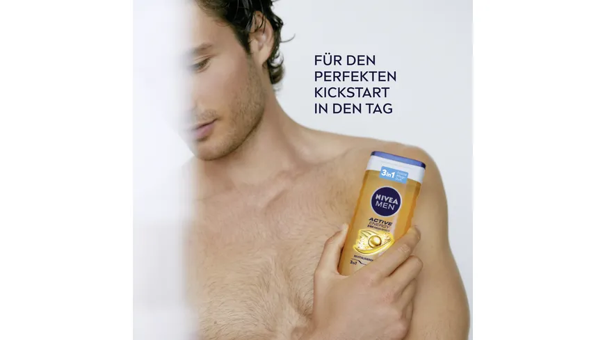 NIVEA MEN Duschgel Active Energy 24 H fresh effect 3 in 1 250 ml