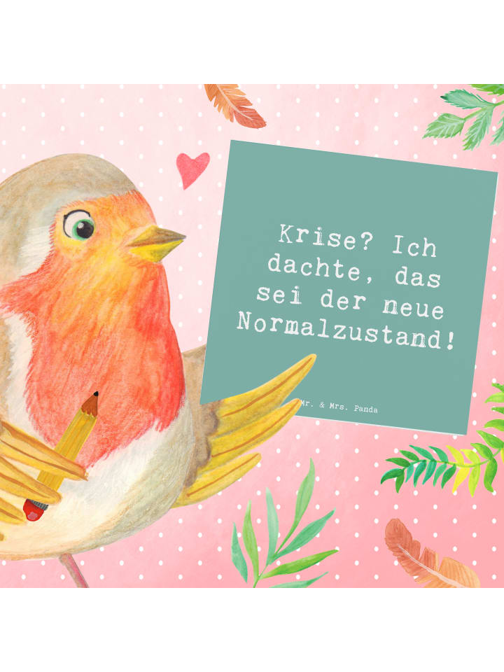 Mr. & Mrs. Panda Deluxe Karte Spruch Gelassenheit in Krisen mit ... in Meeresbrise günstig kaufen onesize