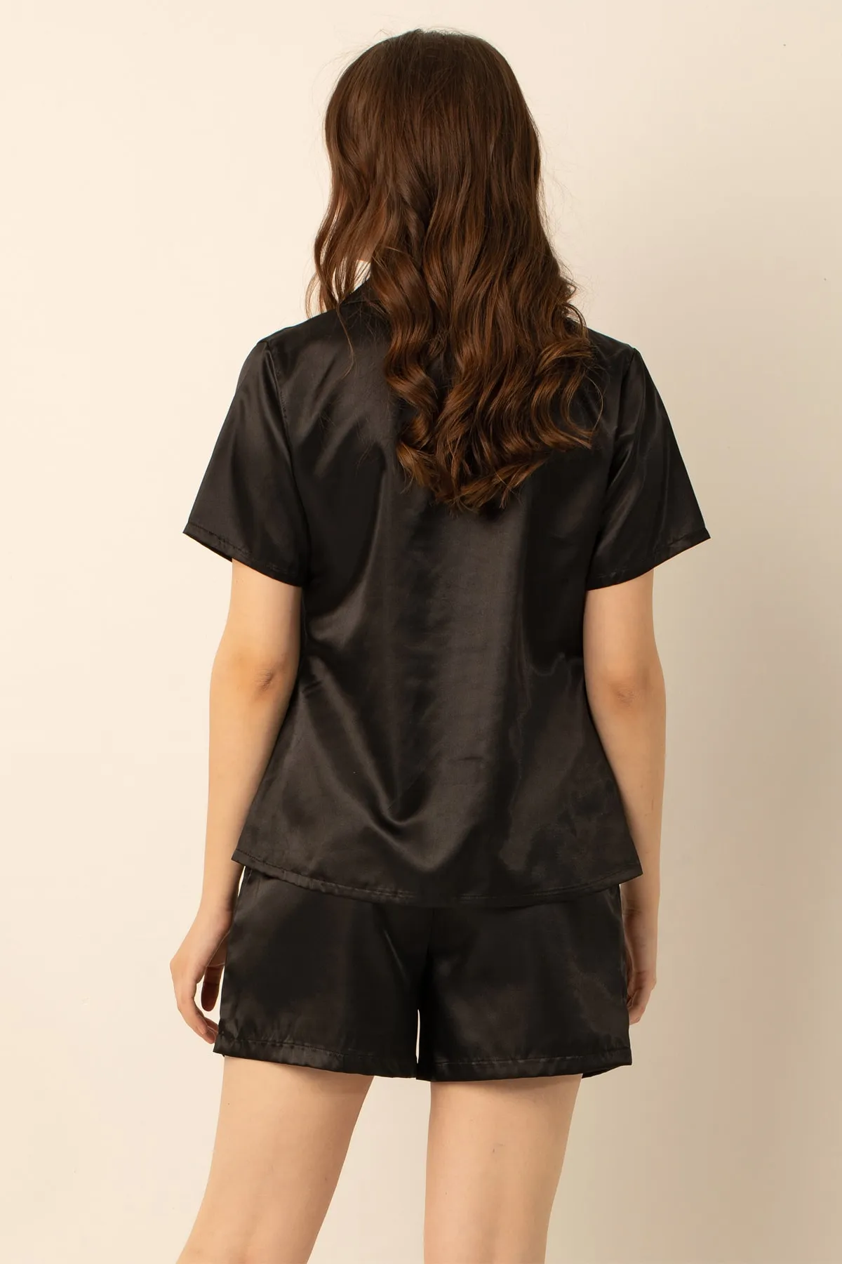Miorre  Damen-Pyjama-Set aus Satin mit Shorts