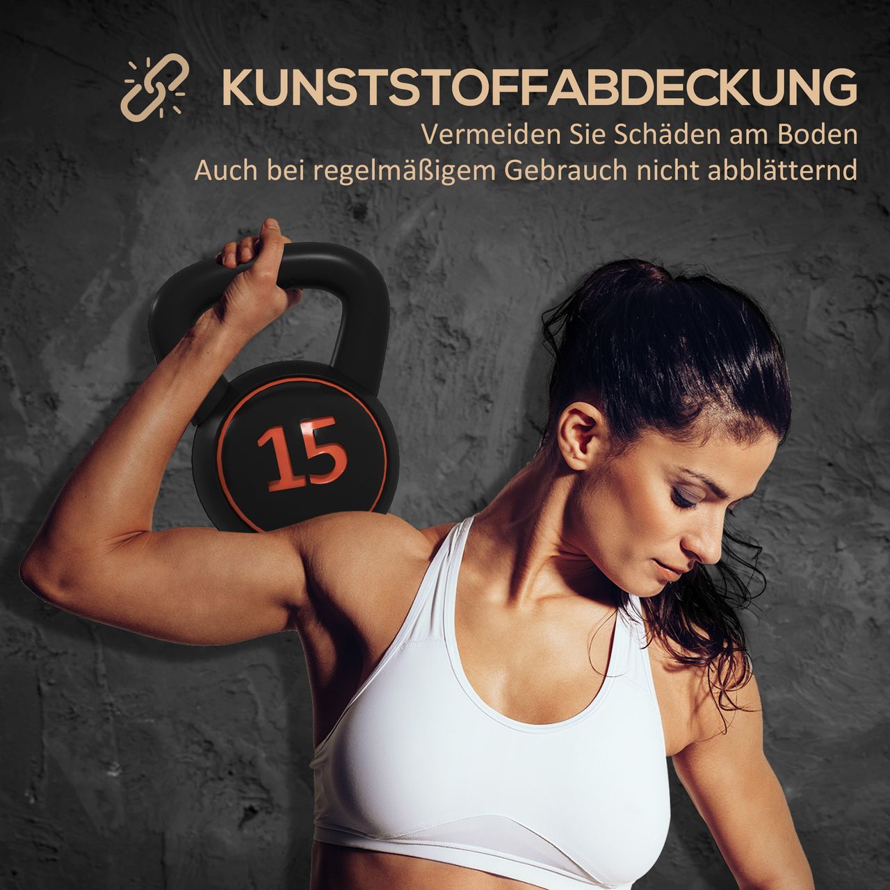 SPORTNOW SPORTNOW Kettlebell 3er Set, 2,2kg, 4,5kg, 6,8kg Kugelhantel, für Gymnastik