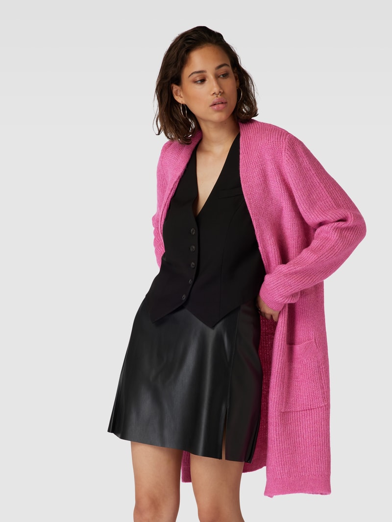 Cardigan mit Eingrifftaschen Modell 'JADE' in pink meliert