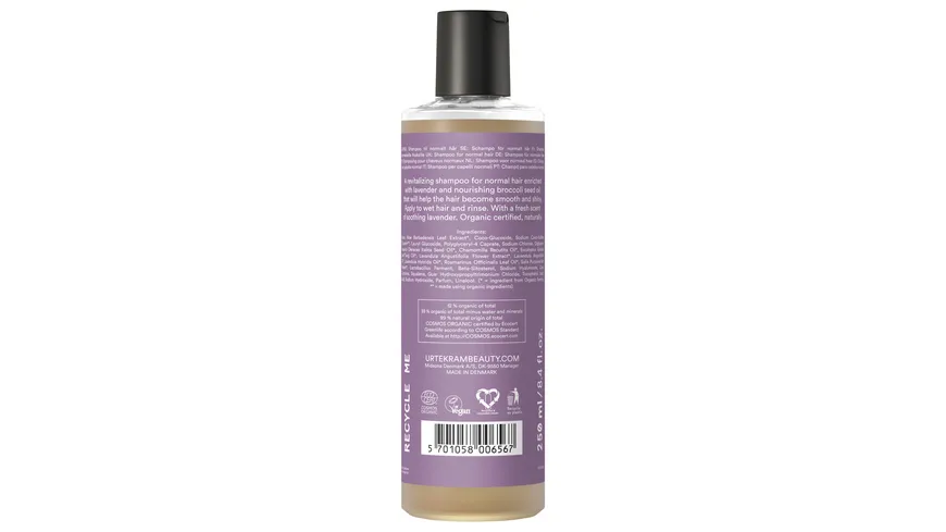 URTEKRAM Tune In Maximum Shine Shampoo Soothing Lavender 250 ml