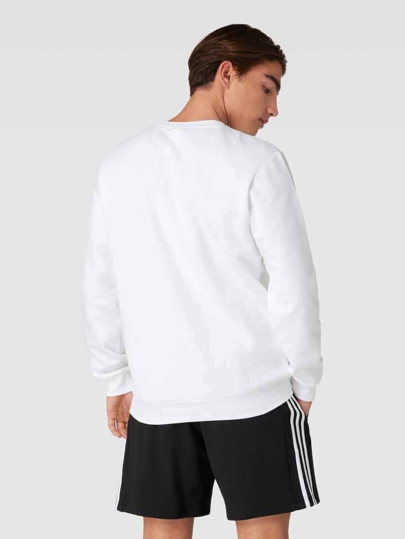 Sweatshirt mit Logo-Stitching Modell 'FEEL COZY' in weiß