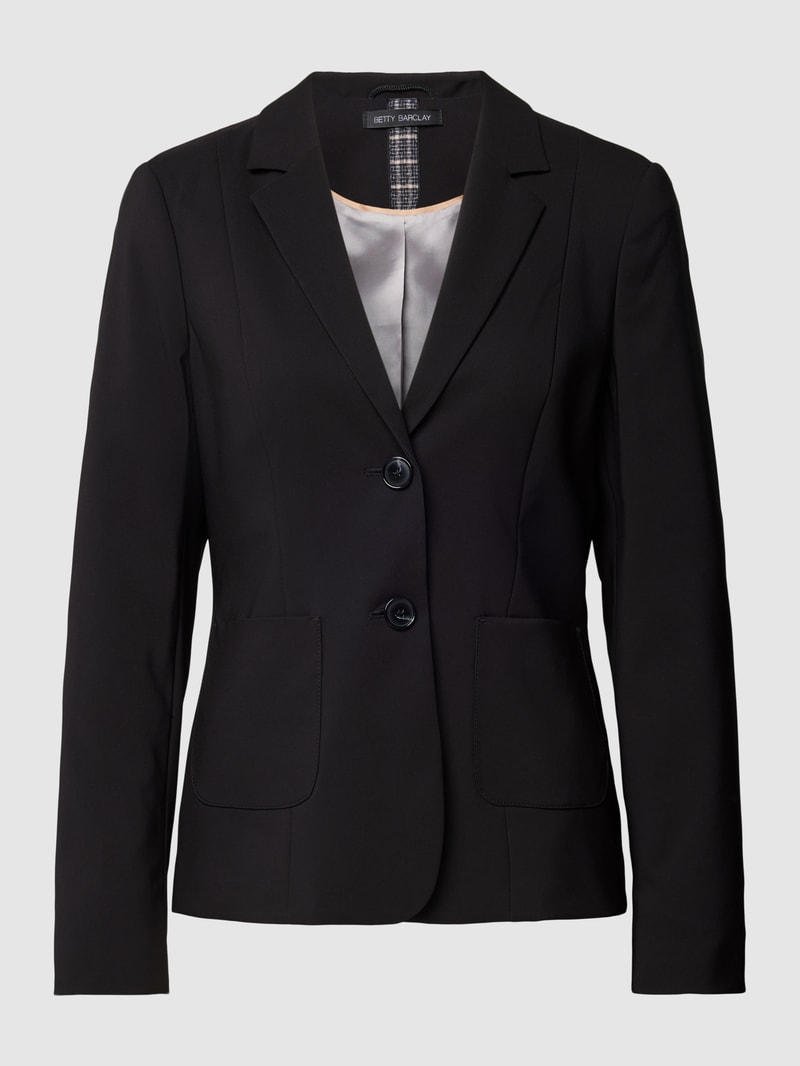 Blazer mit Reverskragen in schwarz