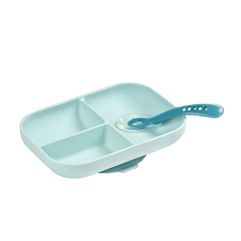 Coffret repas compartimenté 2 pièces bleu Beaba