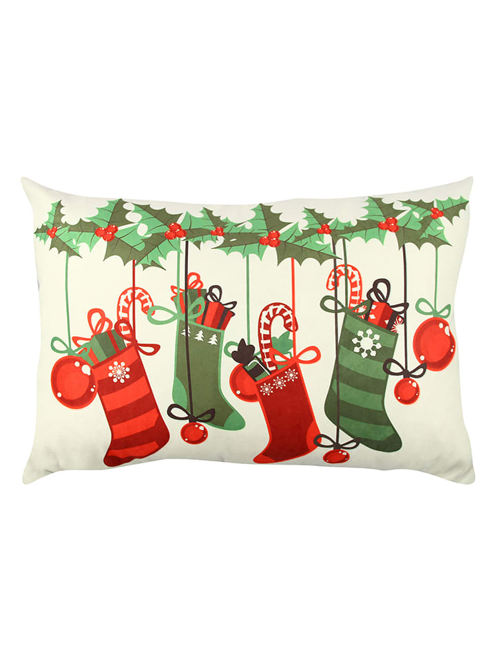 Colorful Cotton Kissen in Rot/ Grün günstig kaufen 33x48 cm