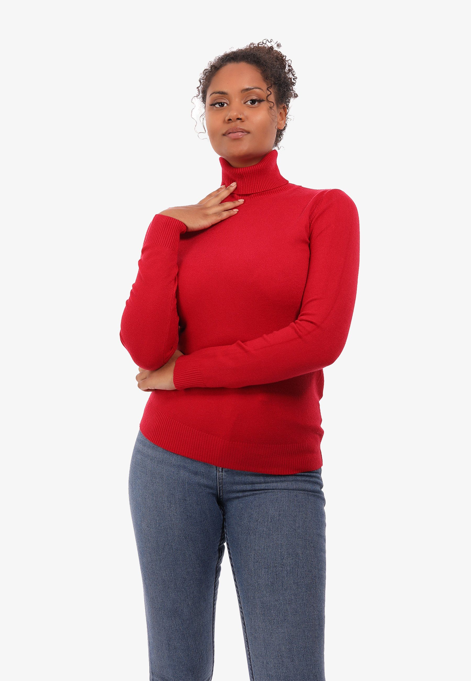 YC Fashion & Style Rollkragenpullover Basic Rollkragen Pullover Casual Rolli Freizeit Elegant (1-tlg) casual
