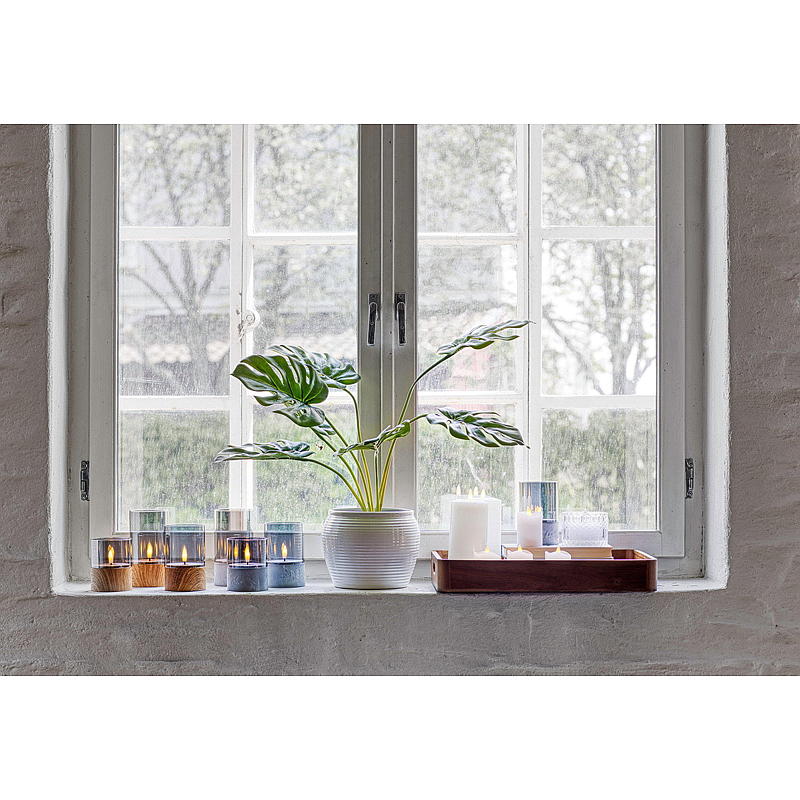 Vie Selected Ledlys 3 stk m/sotet glass Wood Base
