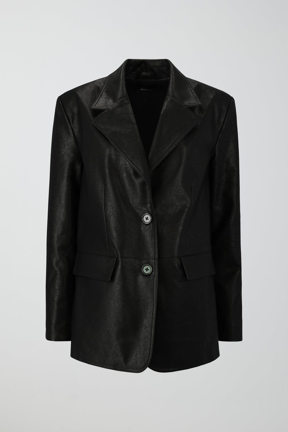 Pu oversized blazer