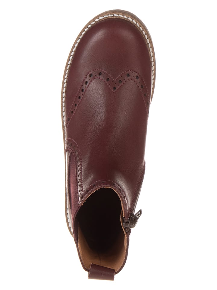 lamino Leder-Chelsea-Boots in Rot günstig kaufen