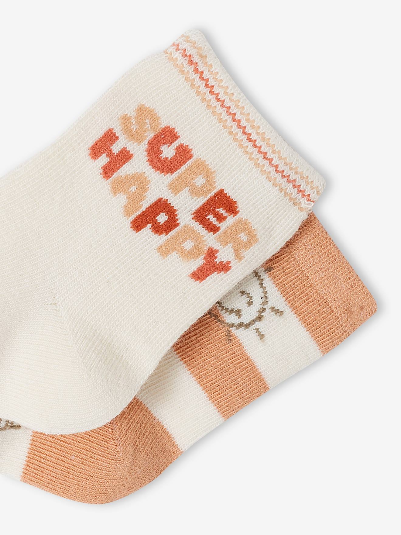 Vertbaudet 2er-Pack Jungen Baby Socken Oeko-Tex - wollweiß
