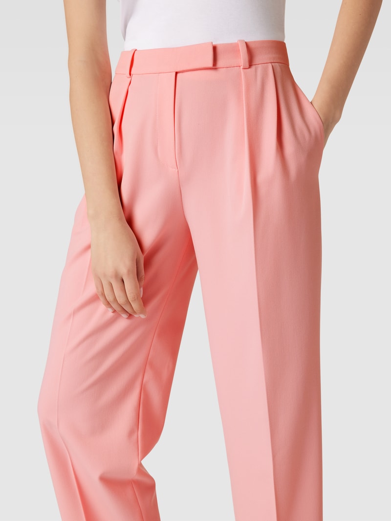 Hose mit fixierten Bundfalten Modell 'Hanifa' in rosa