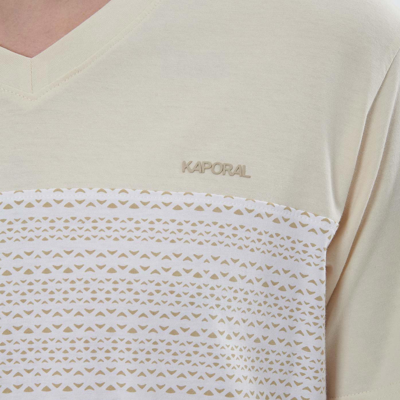 TEBA   T-shirt ecru homme 100% coton