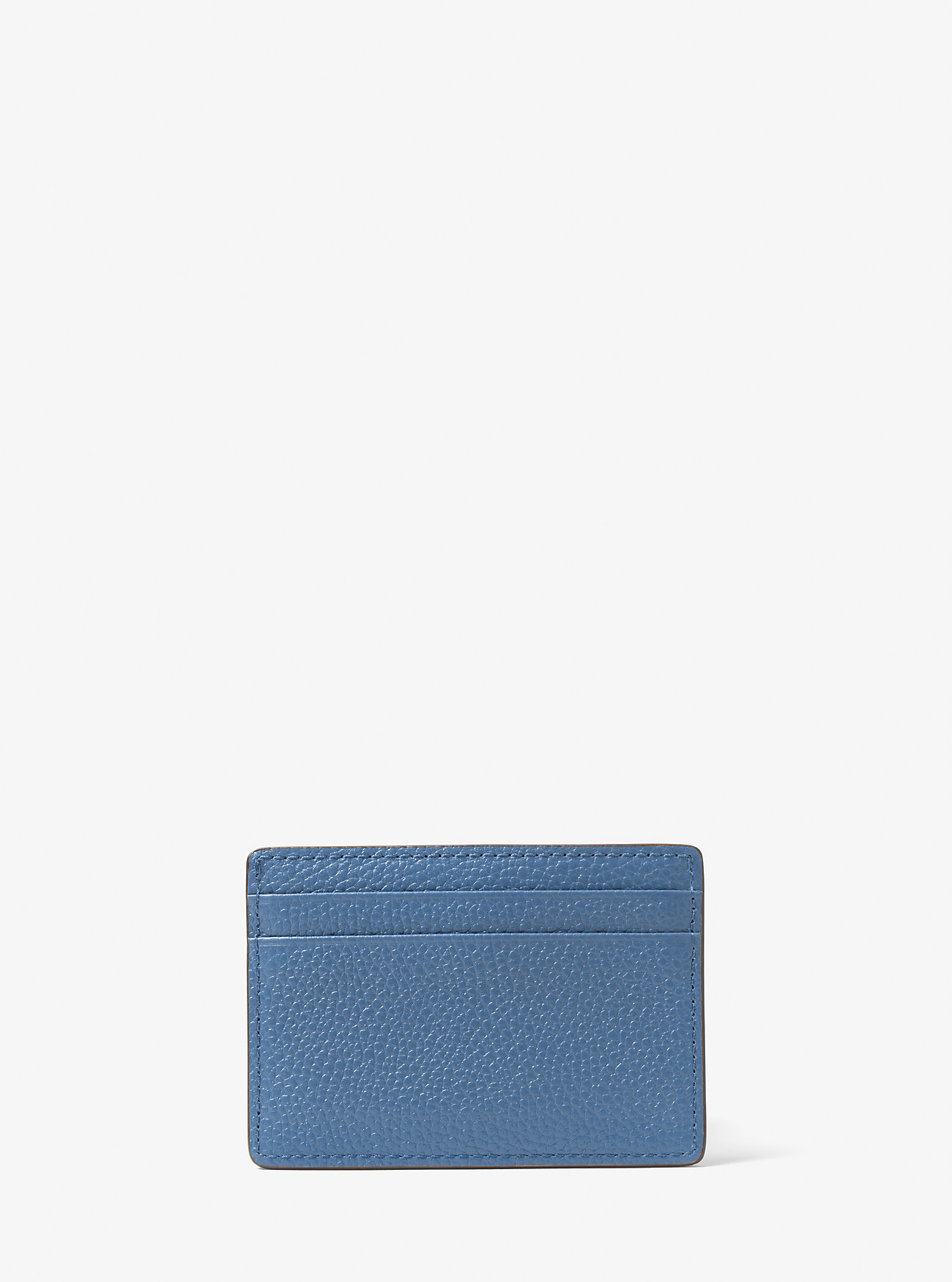 Pebbled Leather Card Case - FRENCH BLUE