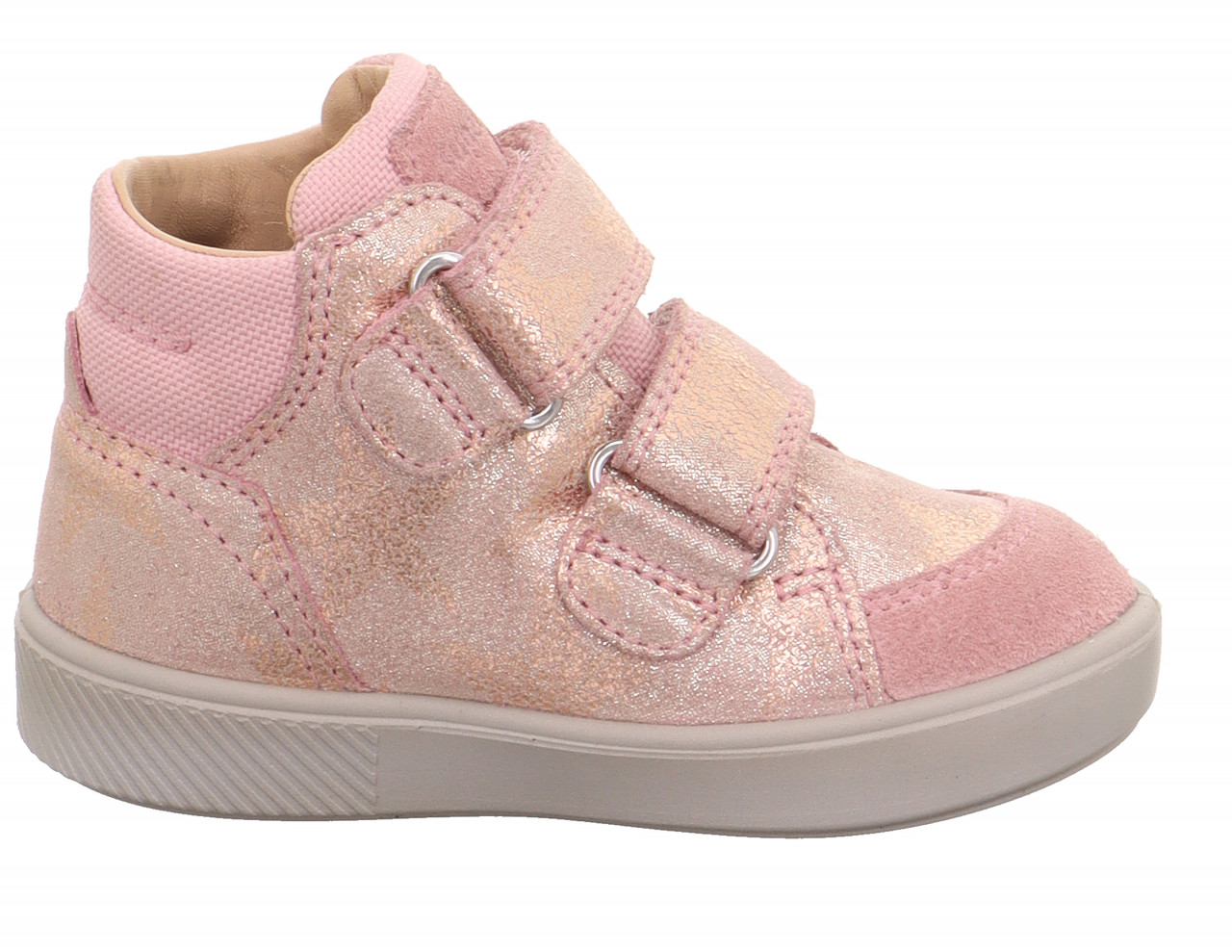 SUPIES - Rosa/GoldSneaker high mit Klettverschluss