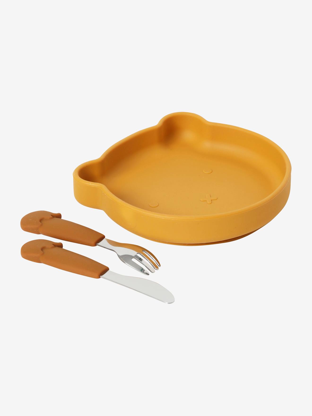 Coffret repas en silicone Ours caramel