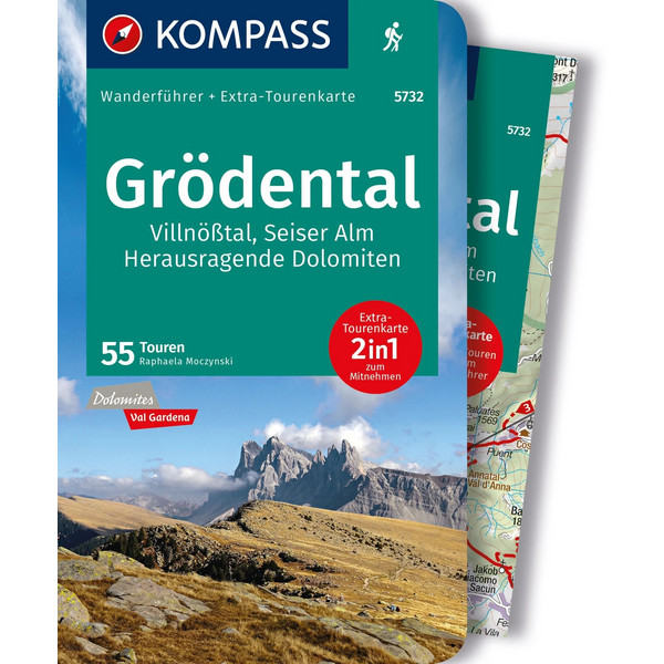 KOMPASS WANDERFÜHRER GRÖDENTAL, VILLNÖßTAL, SEISER ALM - Wanderführer