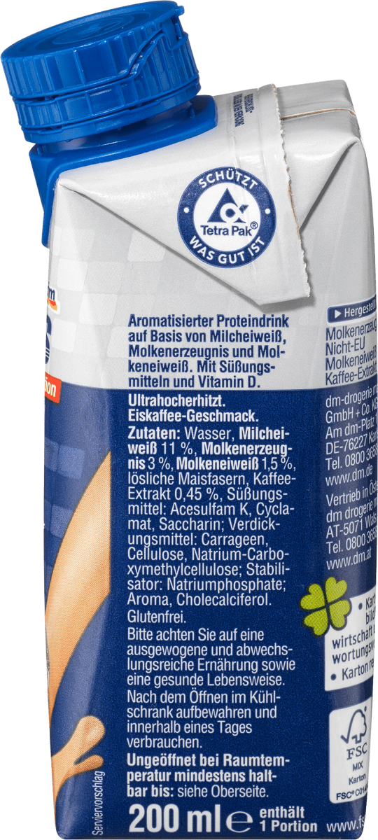 Proteindrink Eiskaffee Geschmack, trinkfertig, 200 ml